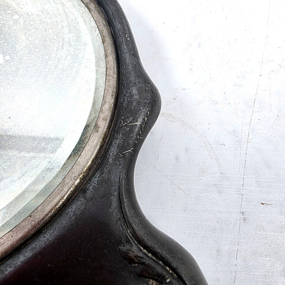 Vintage Art Nouveau Repousse Handheld Mirror Bevelled Glass 10" x 5.5" - Picture 5 of 11